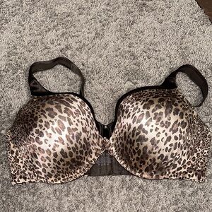 Vanity Fair Brown Black Leopard Print Bra Padded Underwire
